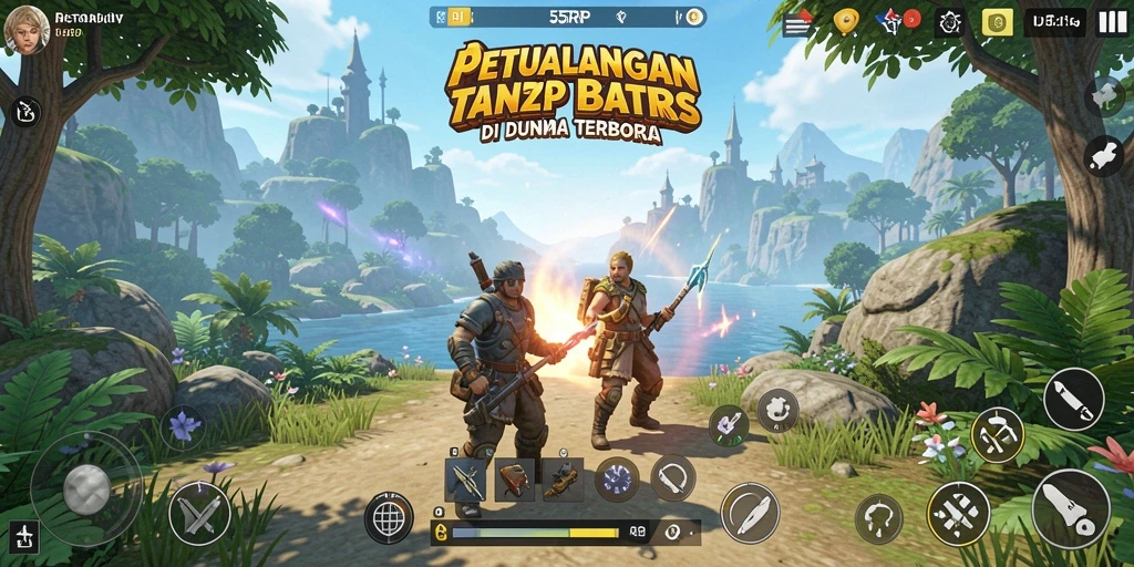 Gambaran gameplay seru dalam dunia terbuka 55RP.