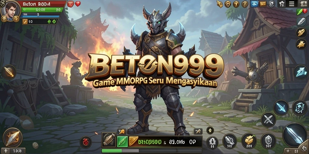 Tampilan gameplay BETON999 di dunia fantasi yang indah.