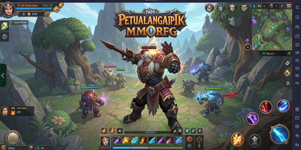 Screenshot dari gameplay seru di FA99 yang menunjukkan petualangan MMORPG.