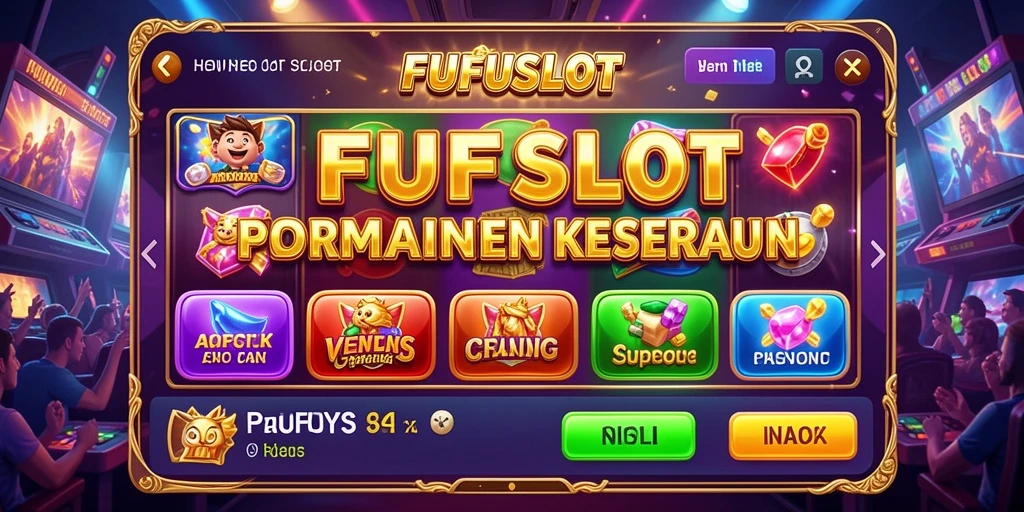 Tampilan gameplay FUFUSLOT yang mendebarkan dan penuh warna.