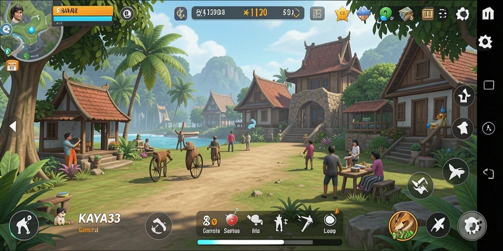 Tampilan gameplay KAYA33 yang ceria dan menarik.