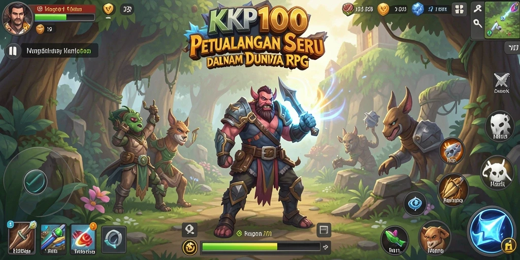 Tampilan gameplay seru KPK100 menunjukkan pertarungan epik para pahlawan.