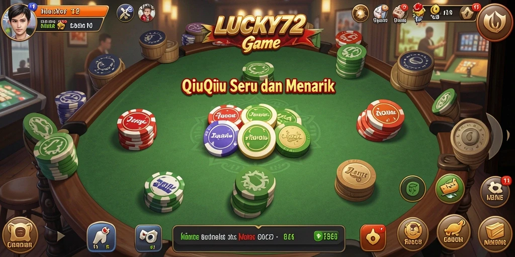 Gameplay QiuQiu yang seru dan menarik dari LUCKY72.
