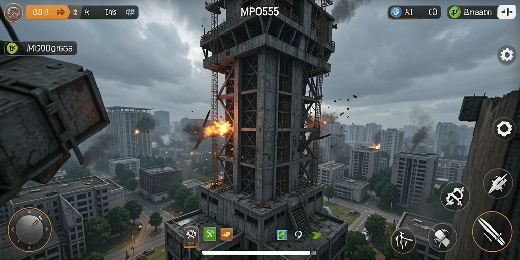 Tampilan epik dari gameplay Tower Defense yang mendebarkan.