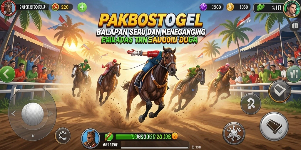 Tampilan gameplay seru balapan di PAKBOSTOGEL yang mendebarkan.