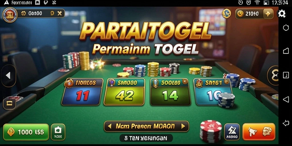 Tampilan gameplay menarik dari PARTAITOGEL yang menggambarkan suasana permainan togel.