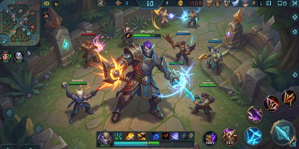 Tangkapan layar gameplay RPLOOT yang menampilkan aksi seru di arena.