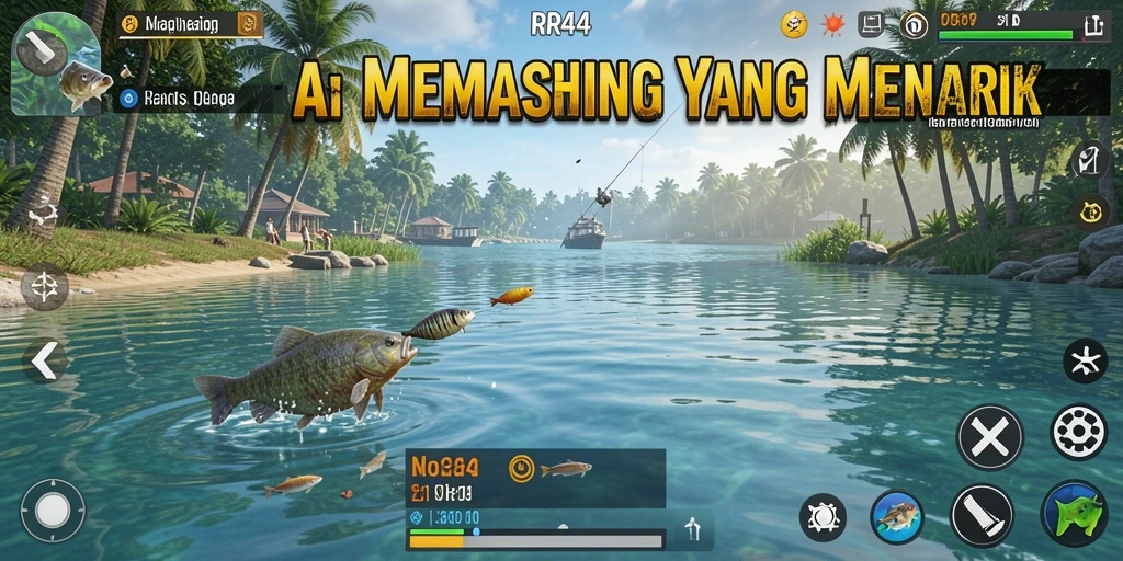 Gameplay RR44 dengan grafis memancing yang menakjubkan.