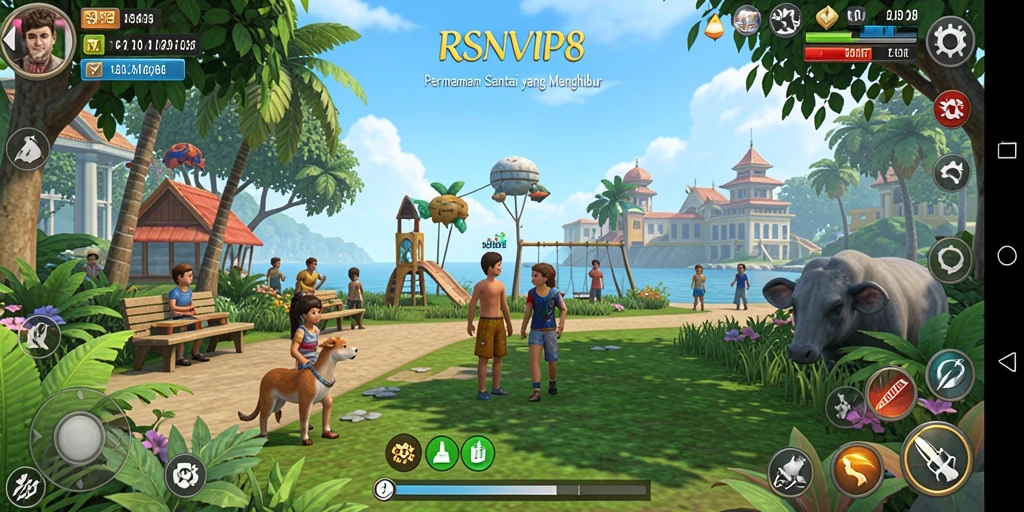 Tangkapan layar RSNVIP8 menunjukkan keseruan gameplay yang menyenangkan.