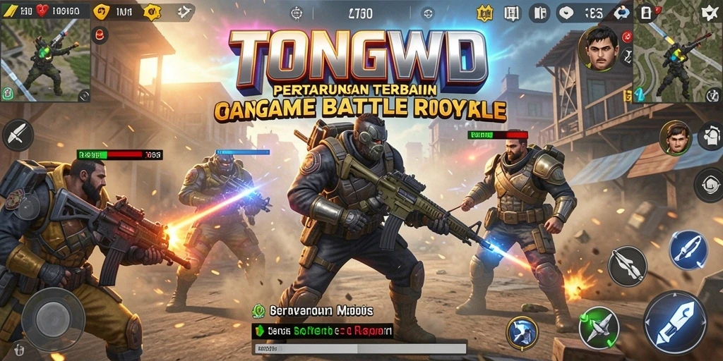 Gameplay seru dalam pertempuran Battle Royale di TONGWD.